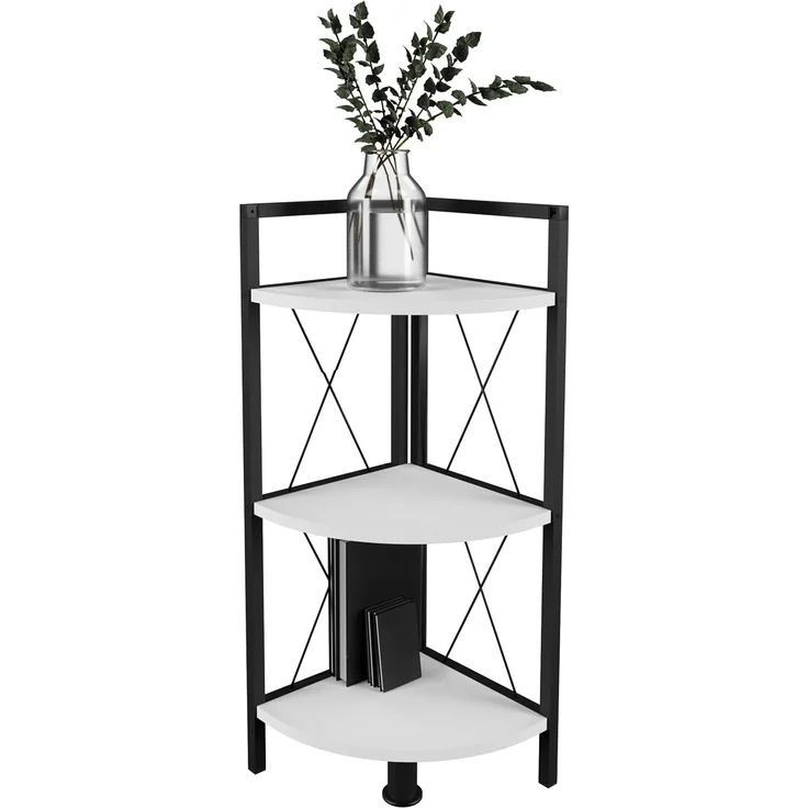 VCM Standregal Insasi 919826 Weiß H. 87 x B. 34 x T. 34 cm – Bild 1