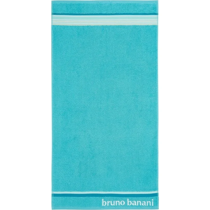 Bruno Banani Handtuch Set Maja, 1 Duschtuch, 2 Handtücher, 2 Gästehandtücher, 2 Waschhandschuhe, Walkfrottee (Set, 7-St), mit Bordüre und Markenlogo, 7 teiliges Handtücher Set, 100% Baumwolle – Bild 3