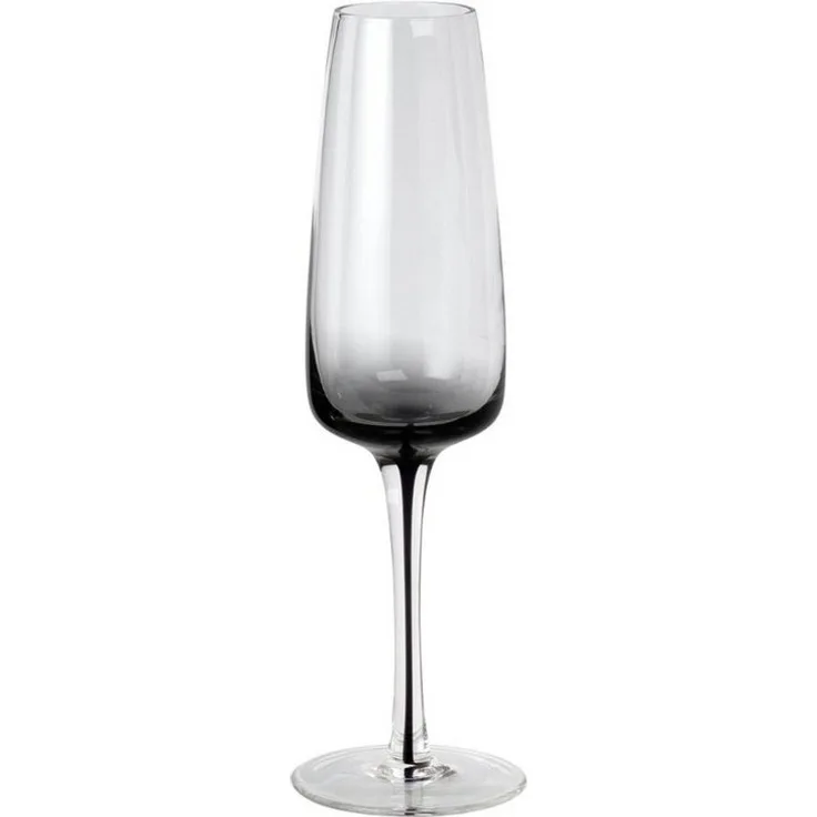 Broste Copenhagen Champagnerglas SMOKE klar/grau 0,2 l 4er Set