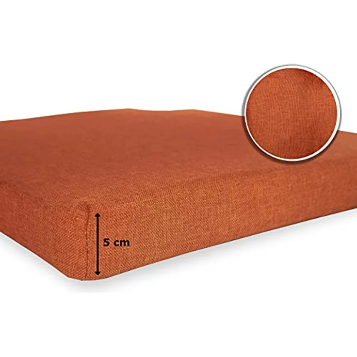 sunnypillow Stuhlkissen 4er Set Kissen Maße: 42 (vorne), 35 (hinten) x 40 x 5 cm – Bild 6