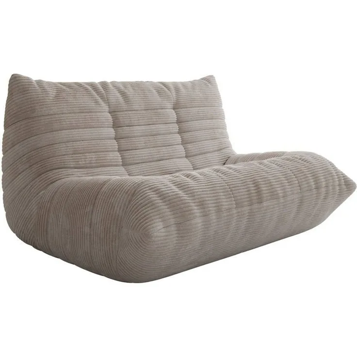 Luxusbetten24 Sofa Designer 2 Sitzer Sofa Calmo, in weichem Cord