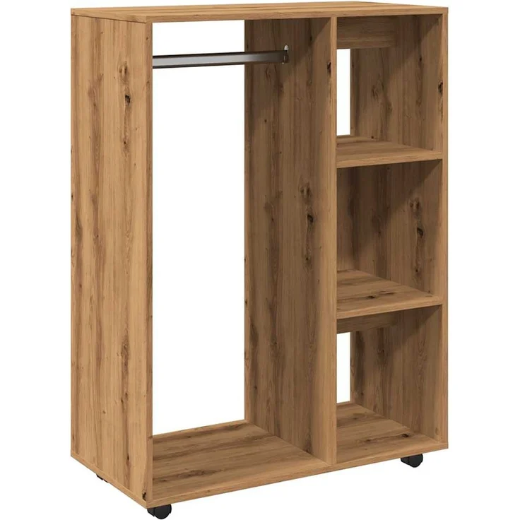 vidaXL Kleiderständer Artisan-Eiche 80x40x110 cm Holzwerkstoff 856669 – Bild 1