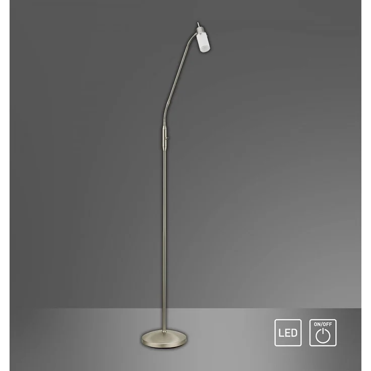 JUST LIGHT 11938-55 LED Stehleuchte 1-flammig 3000K GU10 Stahl – Bild 2
