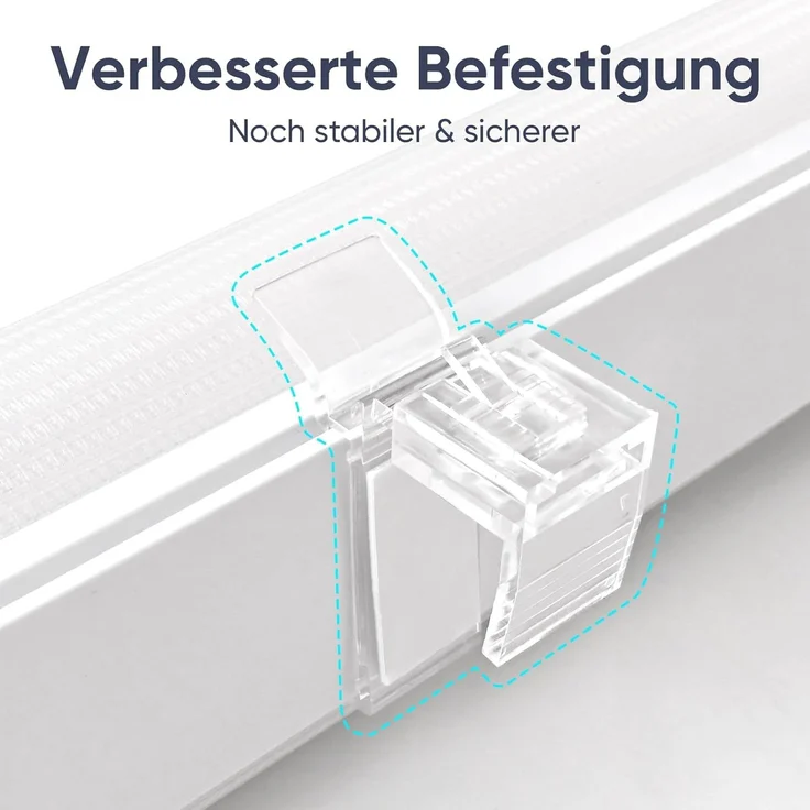 Sekey Doppelrollo Schnurlos Klemmfix ohne Bohren Sichtschutz Weiß 55x130 cm – Bild 7