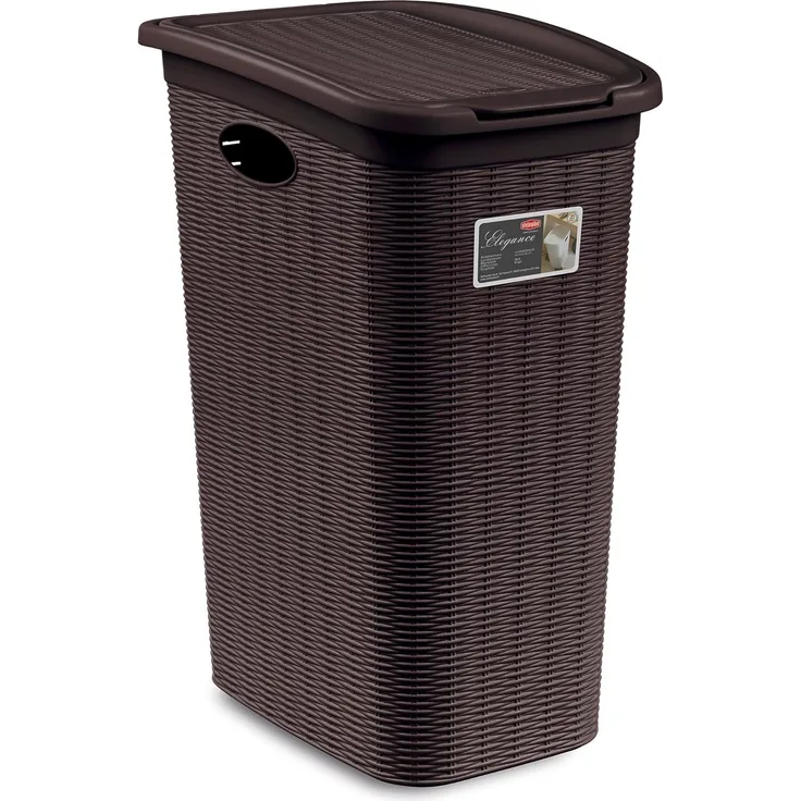 Stefanplast Elegance Wäschekorb, braun, 28. 5 x 39 x 54 cm