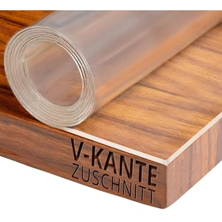 DecoHomeTextil Heimtextilmanufaktur Tischdecke Transparent Schutzfolie Folie leicht mattiert Abgeschrägte V-Kante, robust, reißfest, schalldämmend – Bild 1