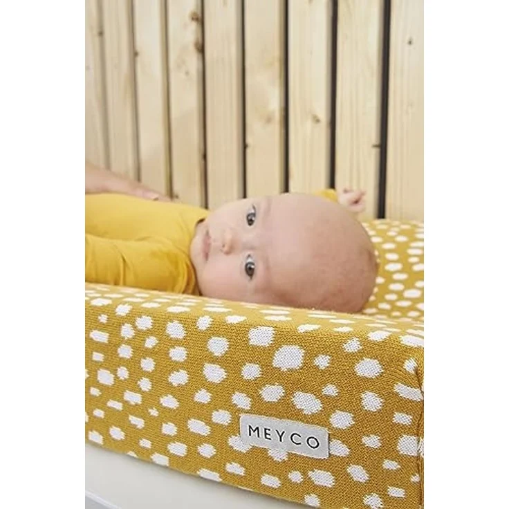 Meyco Baby Cheetah Wickelauflagenbezug (weich und hautfreundlich, aus 100% Baumwolle, waschbar, einfache Pflege, trocknergeeignet, Größe: 50x70 cm), Honig Gold – Bild 4