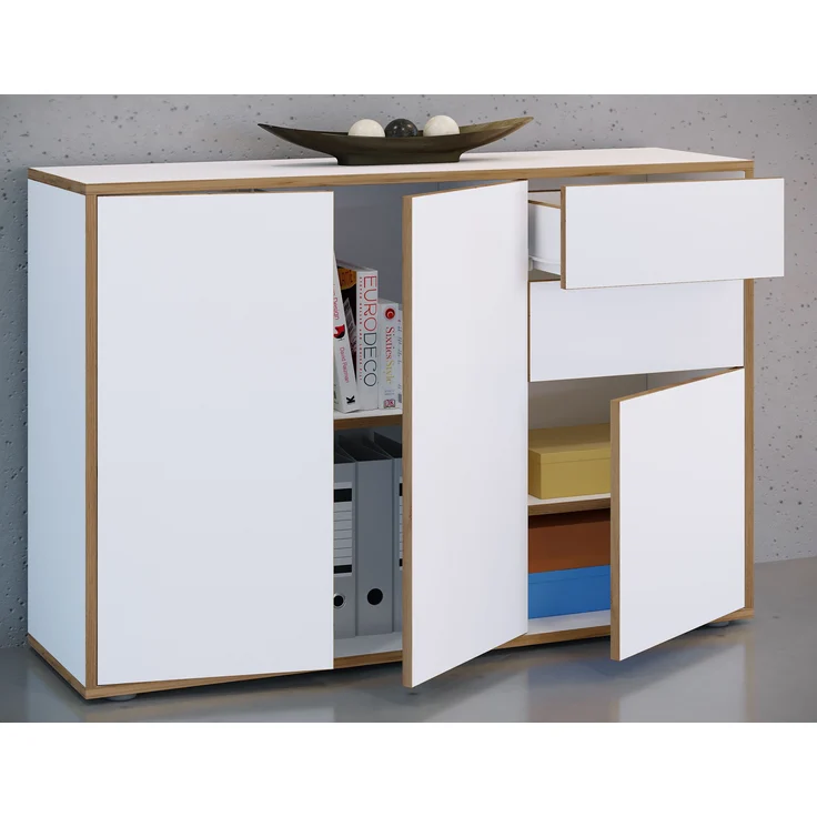 VCM Kommode & Sideboard Salia 920815 Weiß H. 74 x B. 110 x T. 33 cm – Bild 3