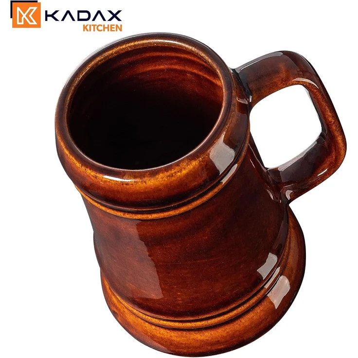 KADAX Bierkrug 500ml Steingutkrüge 2 Stk – Bild 7
