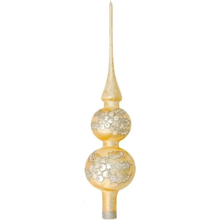 Krebs Glas Lauscha Christbaumspitze KGL03380, Weihnachtsdeko, Christbaumschmuck (1-tlg), aus Glas, mit Dekor