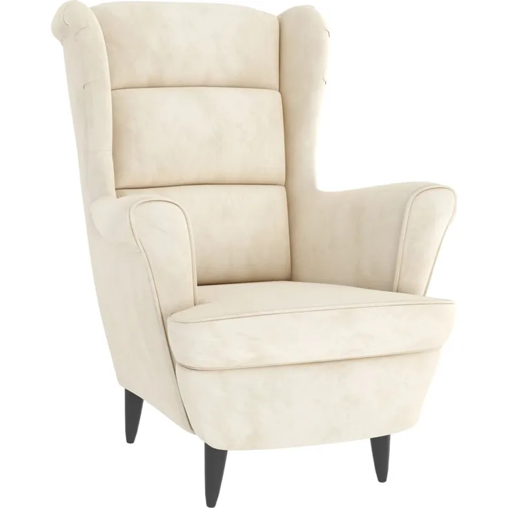 vidaXL Sessel Cremeweiß Samt 324068