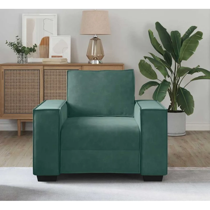 vidaXL Sessel Dunkelgrün 100x78x84 cm Samt 4105002 – Bild 2