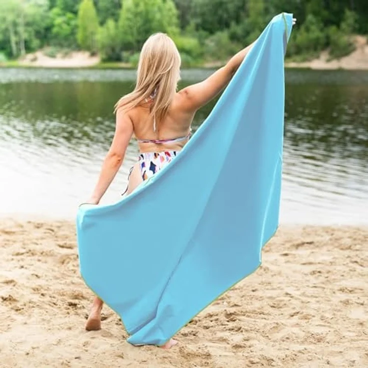 Nils Handtuch Mikrofaserhandtuch Campinghandtuch Strandtuch 180x100cm, Schnell trocknend – Bild 2