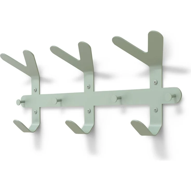 Spinder Design FRONDO Garderobe aus Stahl im modernen Farbton Dusty Green 66x8,5x37,5 cm – Bild 1
