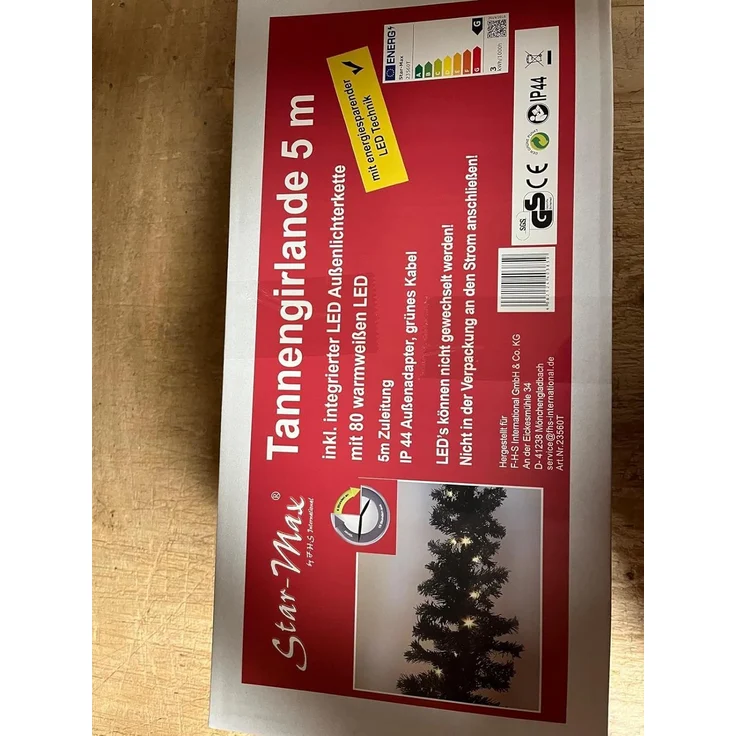 FHS LED-Tannen-Girlande, außen, 80er, grün, 10 m – Bild 8