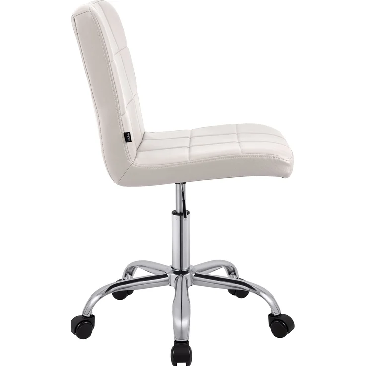 CLP Arbeitshocker Darfield höhenverstellbar und 360° drehbar bis 150 kg belastbar,weiß Kunstleder – Bild 5