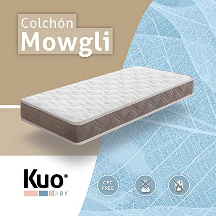 KUO Baby - Kinderbettmatratze Mowgli | Federkernmatratze mit Kokosfaser | Natürlich, hygienisch und atmungsaktiv | 137x67 cm – Bild 2