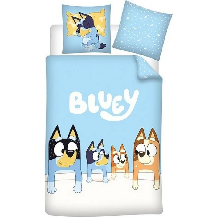Bluey Bettwäsche Bluey und Bingo Kinder Bettwäsche, PolyCotton, 2 teilig, Bettdeckenbezug: 135-140x200cm Kissenbezug: 65x65 cm