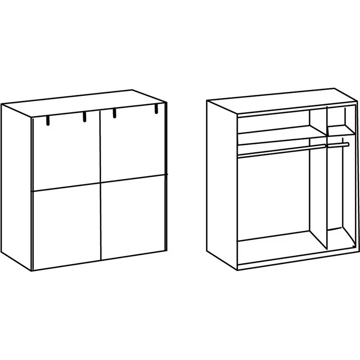 Jugendzimmer mit Schwebetüren Kleiderschrank 135cm, Bett 140cm Nachttisch Regal und Schreibtisch EVERTON-43 – Bild 5