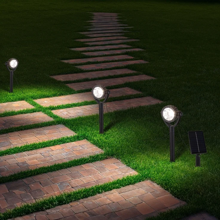 Wegeleuchte Solar Gartenstrahler Außen Erdspieß Solarleuchte Garten LED 5312522 – Bild 2