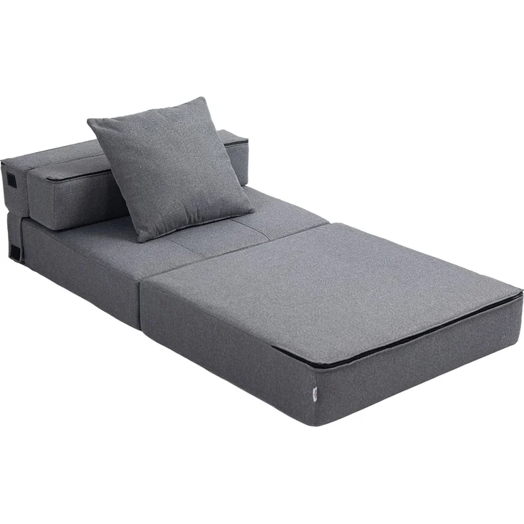 JARDJ Schlafsessel Relaxsessel Gästebett, abnehmbarer Bezug, 70 cm x 70 cm x 61 cm, Dunkelgrau – Bild 2