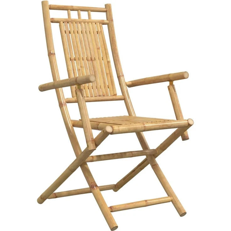 vidaXL Gartenstühle 6 Stk. Klappbar 53x66x99 cm Bambus 3278515 – Bild 2
