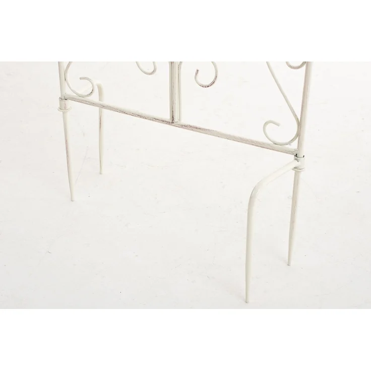 Rankgitter FALK - 35 x 1 x 122 cm, Metall, Antik-Creme | Rankhilfe Kletterpflanzen Gartendekoration – Bild 6