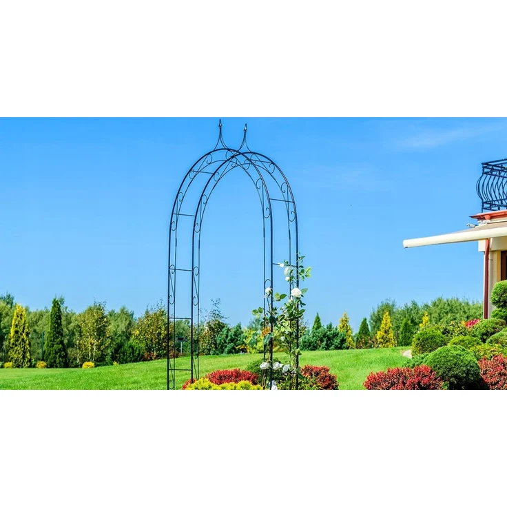 KADAX Metall-Garten-Pergola-Bogen für Blumen, Rosen, Kletterer, 281 cm – Bild 3