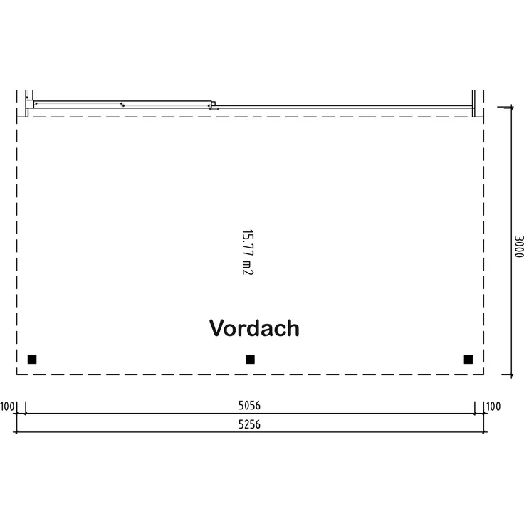 Gartenhaus Poel-4 + Vordach Kiefer – Bild 3