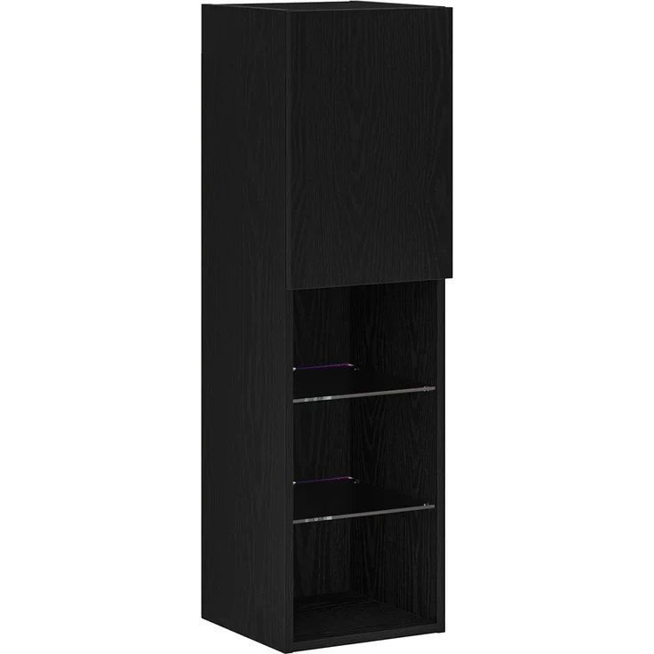 vidaXL TV-Schränk 4 pcs Schwarz Eichen-Optik Holzwerkstoff 3334391 – Bild 8