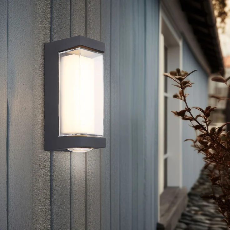 LED Wandleuchte, Außenleuchte, Aluminium, Anthrazit – Bild 2