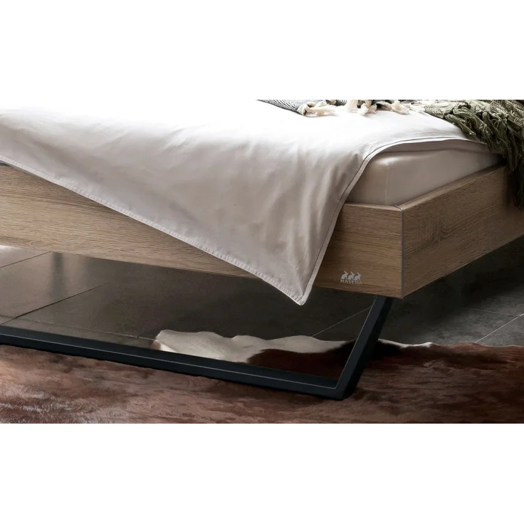 Hasena Bett Gleva Eiche sägerau mit Kufen 140x200 cm, Komforthöhe 25 cm – Industrial-Movie – Bild 4