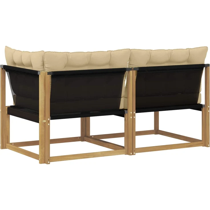 vidaXL Sectional Sofa Einheiten 2-Sitzer Massivholz Akazie 901656 – Bild 7