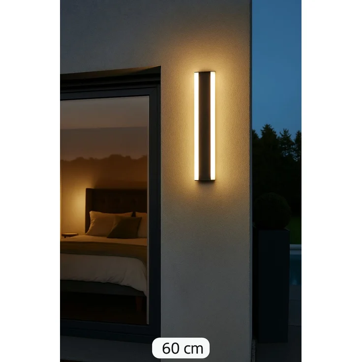 LED Außen-Wandleuchte Kyoto II 60 cm schwarz 8 W dimmbar – Bild 2