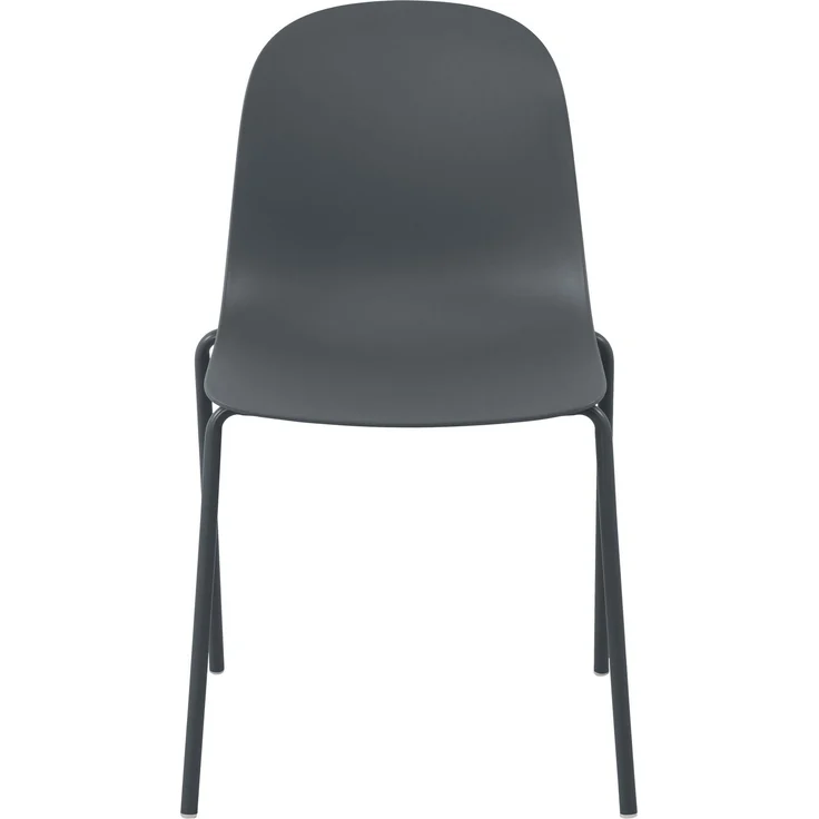 CLP Stapelstuhl Hardin mit ergonomischer Kunststoffschale und stabilem Metallgestell - Farbe:dunkelgrau – Bild 4