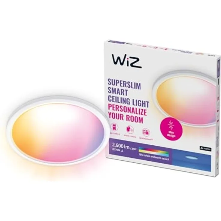 WiZ SuperSlim Deckenleuchte Tunable White&Color 2450lm Weiß