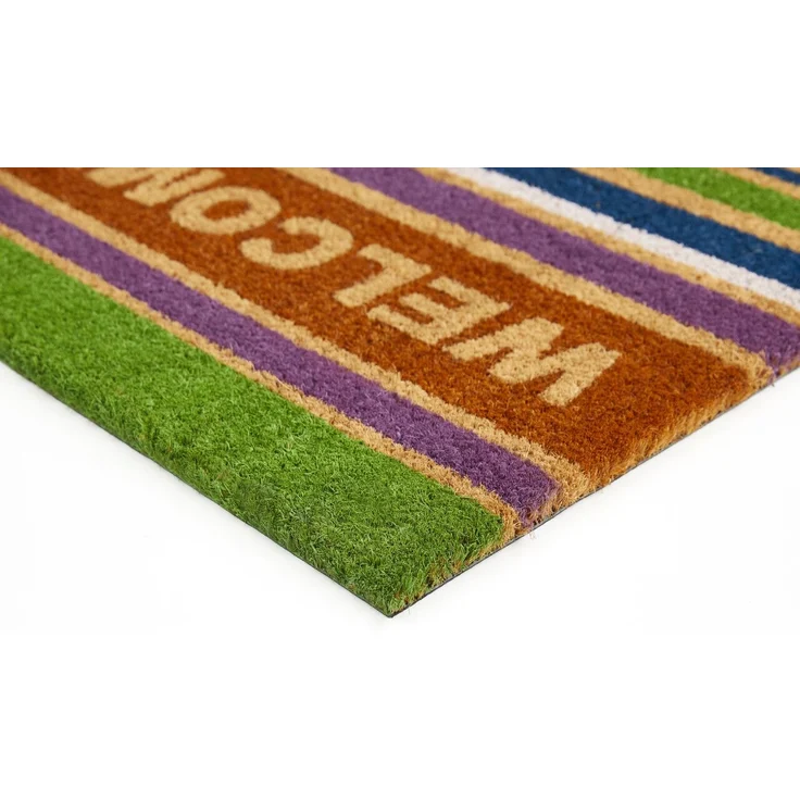 Fußmatte Kokos Welcome 40 x 60 cm Stripes – Bild 2