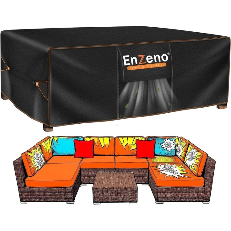 Enzeno Abdeckung Gartenmöbel 300x200x90cm wasserdicht Oxford Material – Bild 1