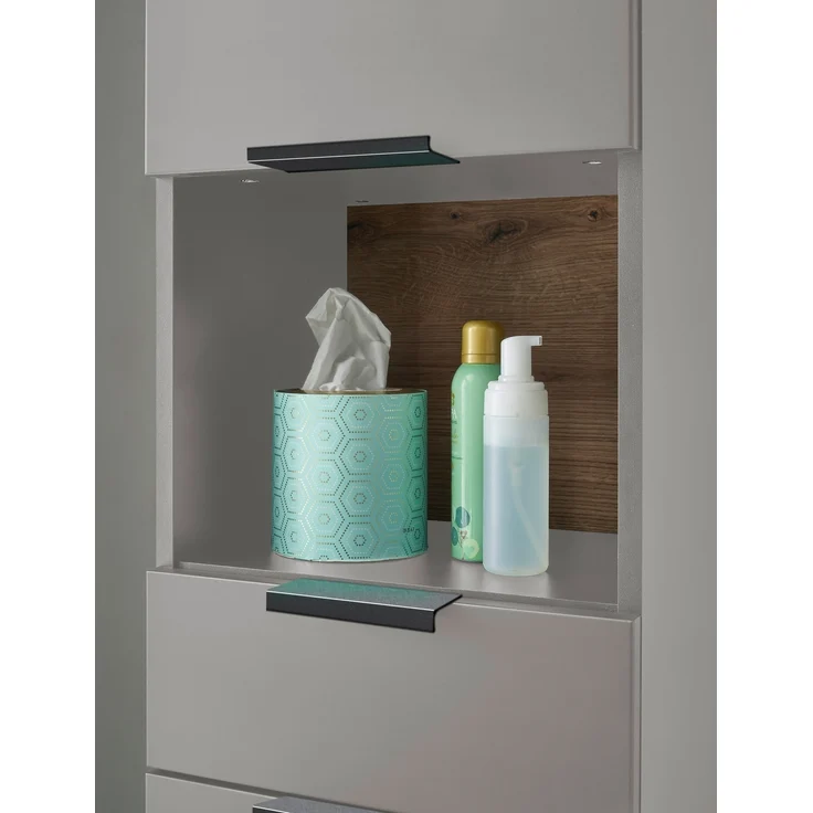 Badezimmer-Set >Denver< (3-tlg.) in grau matt / Evoke Eiche Dekor - 120x195x35 (BxHxT) – Bild 10