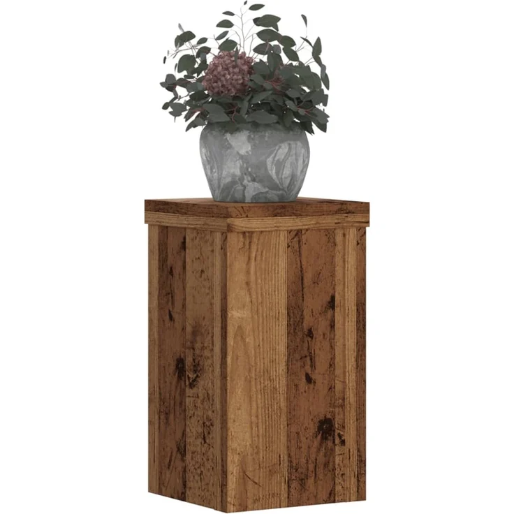 vidaXL Pflanzenständer 2 Stk. Altholz-Optik 10x10x18 cm Holzwerkstoff 852886 – Bild 8