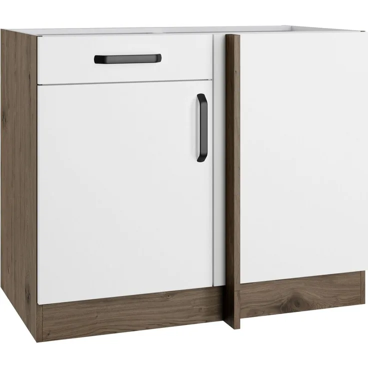 wiho Küchen Eckunterschrank Elba Breite: 110 cm, mit Schubkasten und zusätzlichem Einlegeboden