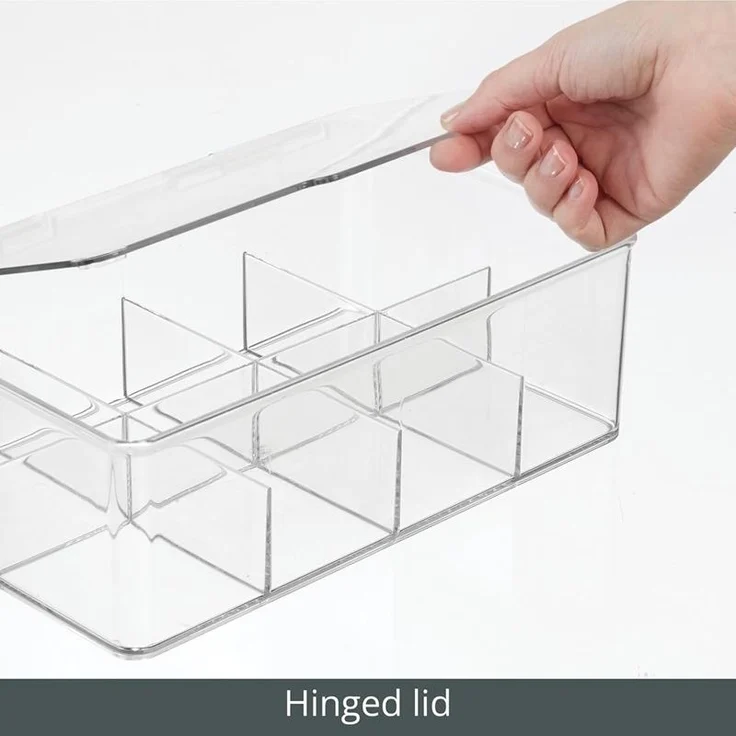 Aufbewahrungsbox Tee Kaffee Gewürze Küche Organizer 8 Fächer mDesign transparant – Bild 6