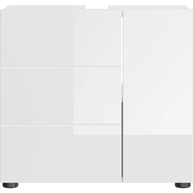 Waschbeckenunterschrank Larik in weiß Hochglanz 60 cm – Bild 1