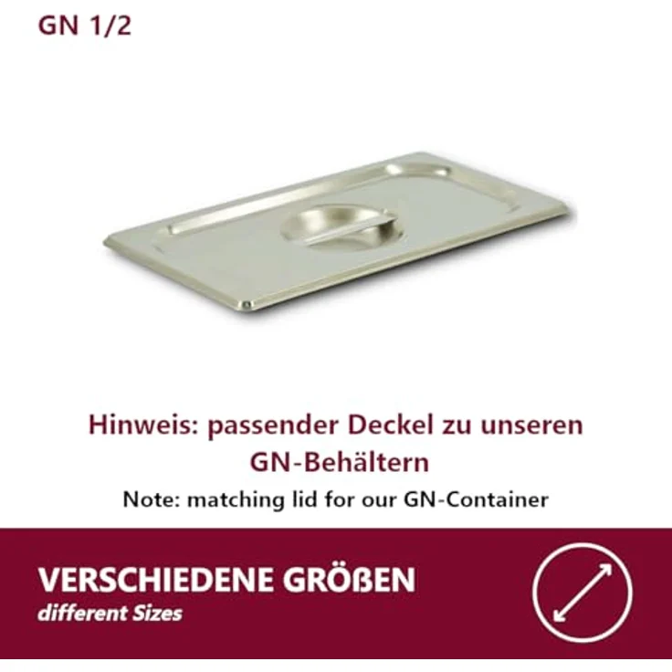 HOOZ Thermobehälter GN Thermobehälter & Deckel Wärmebehälter aus Edelstahl, Edelstahl, (Packung, 1-tlg, ineinander stapelbar, platzsparend), stapelbar – Bild 6