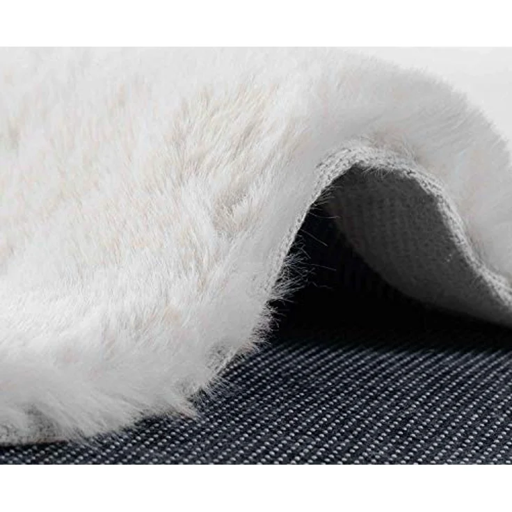 Vimoda Hochflor-Teppich Softy,hochwertiger Fellteppich Wohnzimmer, Rund, Höhe: 25 mm, Eleganter langflor Läufer, Einfarbig, kuschelig, waschbar – Bild 6