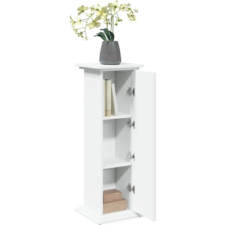 vidaXL Postament mit Stauraum, Holzwerkstoff, Weiß, 31 x 30 x 90 cm – Bild 3