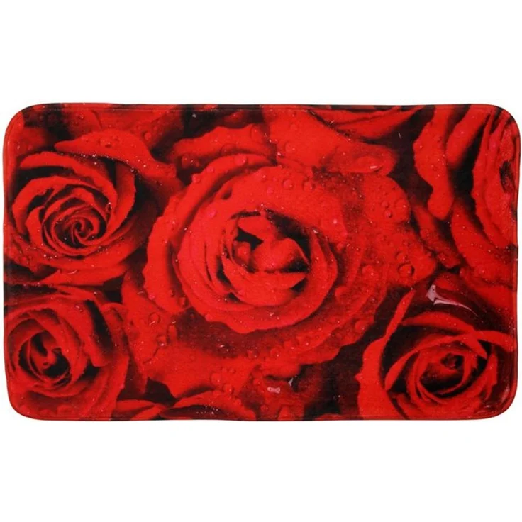 Sanilo Badematte Rosen, 50 x 80 cm, sehr weich, rutschfest, waschbar und schnelltrocknend, Polyester – Bild 4
