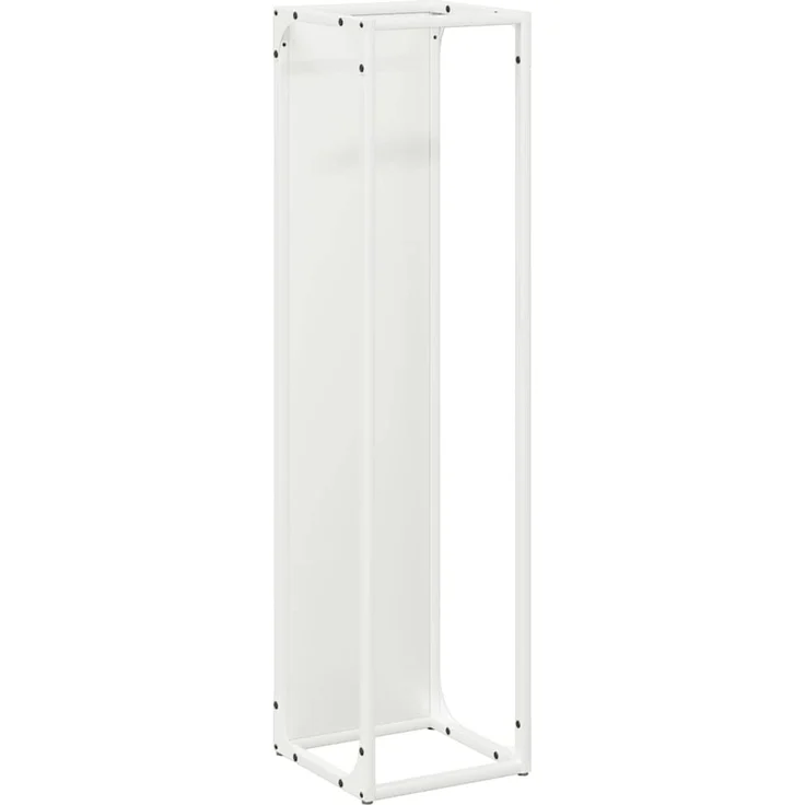 vidaXL Brennholzregal Weiß 25x25x100 cm Kaltgewalzter Stahl 864268 – Bild 2