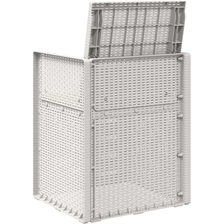 vidaXL Garten Esszimmerstühle 2 stk. Weiß und Creme PP 899997 – Bild 7