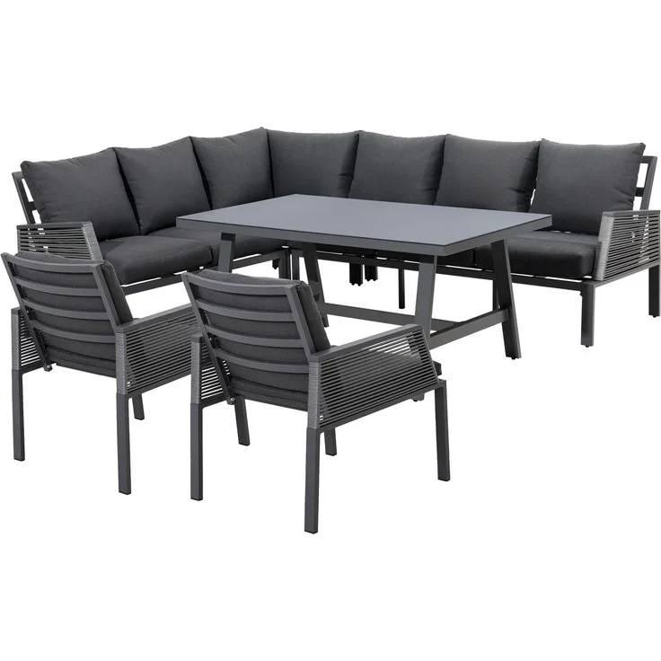 Primaster 'Girona' Gartenmöbel-Set für 8 Personen, Aluminiumgestell / Polyester grau – Bild 2